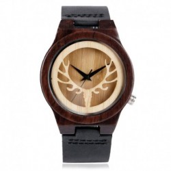 Montre Bois Homme avec bracelet cuir - Frederick