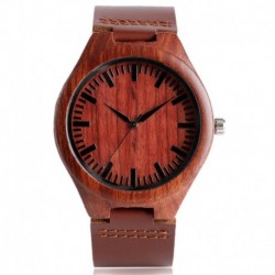 Montre Bois Homme avec bracelet cuir - Troy