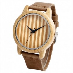 Montre Bois Homme avec bracelet cuir - Marcus