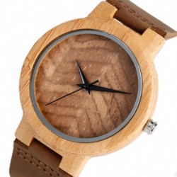 Montre Bois Homme avec bracelet cuir - Oscar