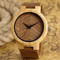 Montre Bois Homme avec bracelet cuir - Jay