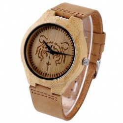 Montre Bois Homme avec bracelet cuir - Alex