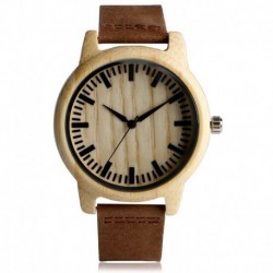 Montre Bois Homme avec bracelet cuir - Tommy