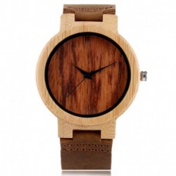 Montre Bois Homme avec bracelet cuir - Jerome