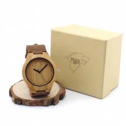 Montre Bois Homme avec bracelet cuir - Alvin