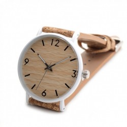 Montre Bois Homme avec bracelet cuir - Dan