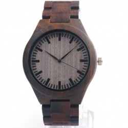 Montre Bois Homme avec bracelet bambou - Zachary