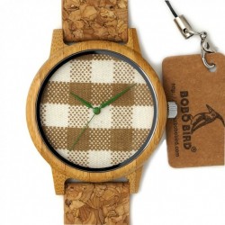 Montre Bois Homme avec bracelet cuir - Herman