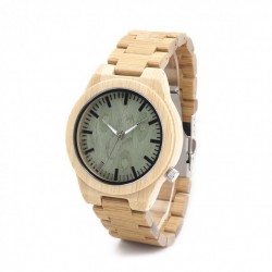 Montre Bois Homme avec bracelet bambou - Gene