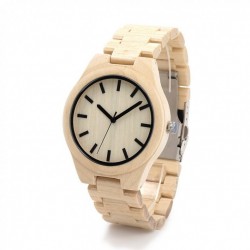 Montre Bois Homme avec bracelet cuir - Raul