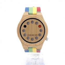 Montre Bois Homme avec bracelet cuir - Gabriel