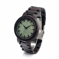 Montre Bois Homme avec bracelet bambou - Ron