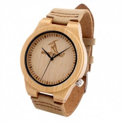 Montre Bois Homme avec bracelet cuir - Harvey