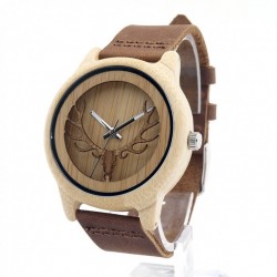 Montre Bois Homme avec bracelet cuir - Jared