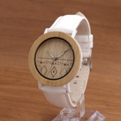 Montre Bois Homme avec bracelet cuir - Cory