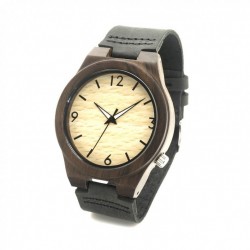 Montre Bois Homme avec bracelet cuir - Erik