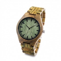 Montre Bois Homme avec bracelet bambou - Jamie