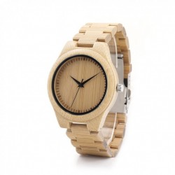 Montre Bois Homme avec bracelet bambou - Christian