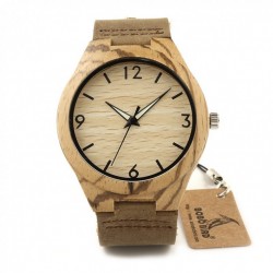 Montre Bois Homme avec bracelet cuir - Fernando