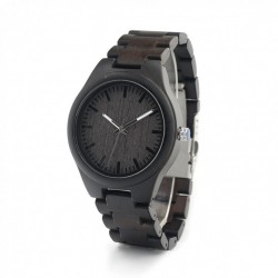 Montre Bois Homme avec bracelet cuir - Ted