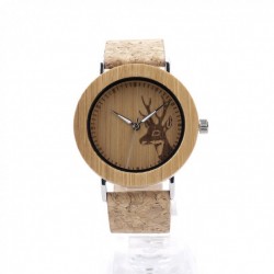 Montre Bois Homme avec bracelet cuir - Tyrone