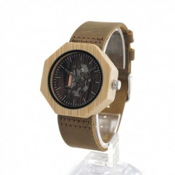 Montre Bois Homme avec bracelet cuir - Darren