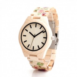 Montre Bois Homme avec bracelet bambou - Cody