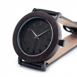 Montre Bois Homme avec bracelet cuir - Kurt