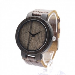 Montre Bois Homme avec bracelet cuir - Bob