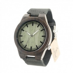 Montre Bois Homme avec bracelet cuir - Alberto