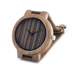 Montre Bois Homme avec bracelet cuir - Dave