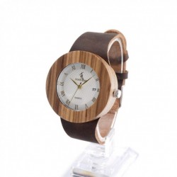 Montre Bois Homme avec bracelet cuir - Sidney