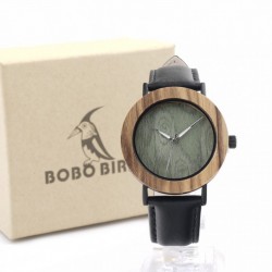 Montre Bois Homme avec bracelet cuir - Willard