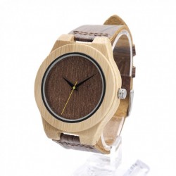 Montre Bois Homme avec bracelet cuir - Fredrick