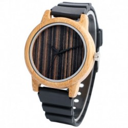 Montre Bois Homme avec bracelet silicone - Vincent