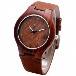 Montre Bois Homme avec bracelet cuir - Chad